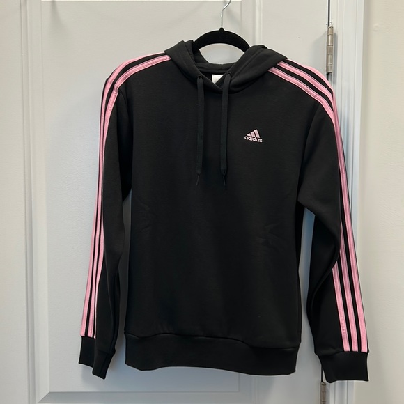 Comfy Adidas Pink Stripes Hoodie - Picture 1 of 3